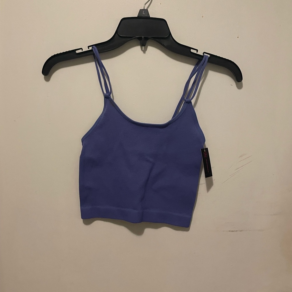 Blue-ish purple crop top